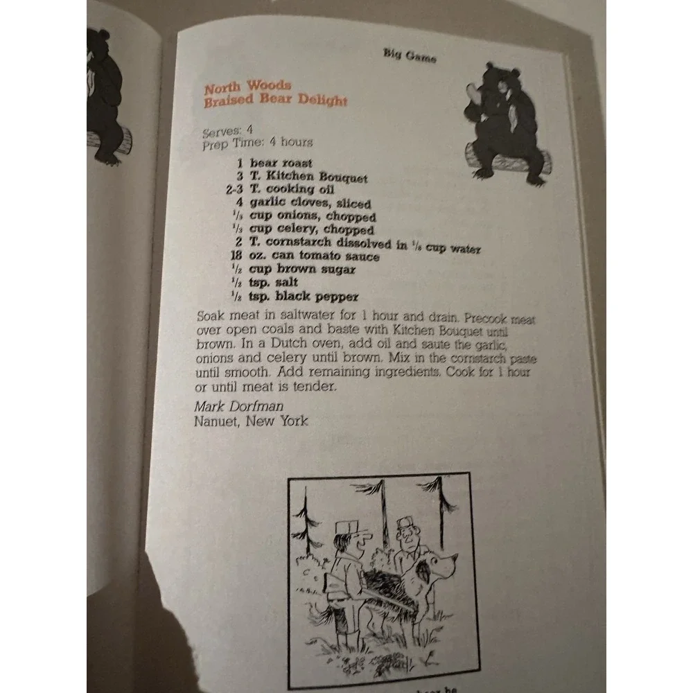 1990 NAHC Wild Game Cookbook Venison Recipe Book Paperback Vintage EC